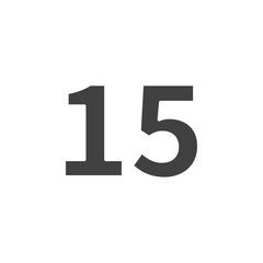15 number icon Group symbol or sign vector