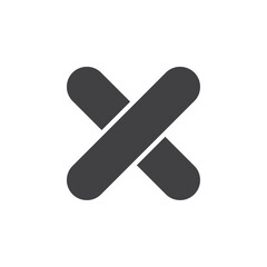cross mark icon Group symbol or sign vector