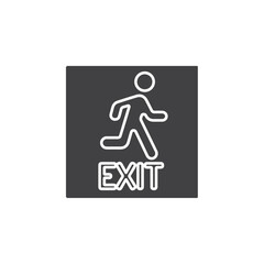 exit icon Group symbol or sign vector