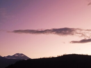 sunset in the mountains
