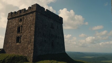 The ancient archer tower reflects the artistry of medieval craftsmanship