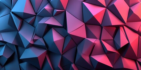 Fototapeta premium Abstract geometric background with blue and pink color.