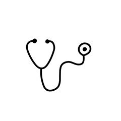 medical stethoscope line icon