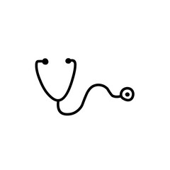 medical stethoscope line icon