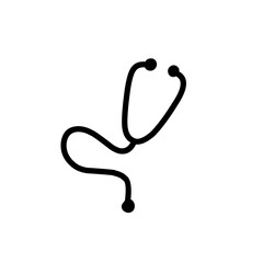 medical stethoscope line icon