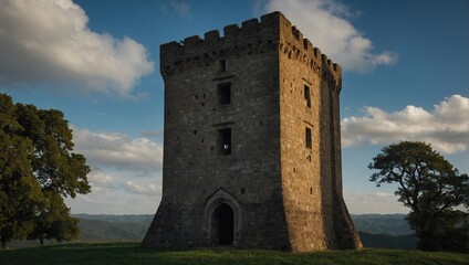 The archer tower enhances the beauty of the natural landscape