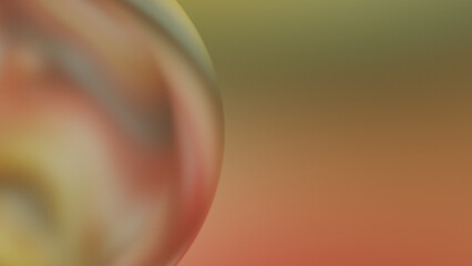 Abstract Colorful Grainy 3D Sphere with Flowing Gradient Background