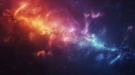 Obraz premium Colorful nebula and starry sky, with magical colors and cosmic dust