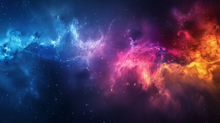 Fototapeta premium Colorful nebula and starry sky, with magical colors and cosmic dust