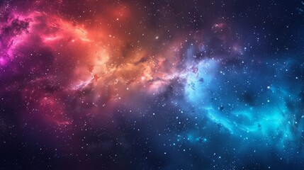 Colorful nebula and starry sky, with magical colors and cosmic dust