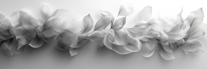 Subtle Elegance in Monochrome, intricate gray lines create a harmonious contrast against a pristine white canvas, exuding minimalist sophistication.