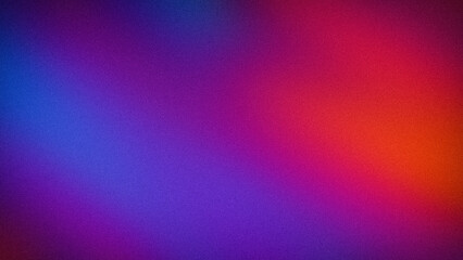 Vibrant abstract gradient with a bold mix of blue, purple, and red hues, featuring a grainy texture. Perfect for digital backdrops and creative designs