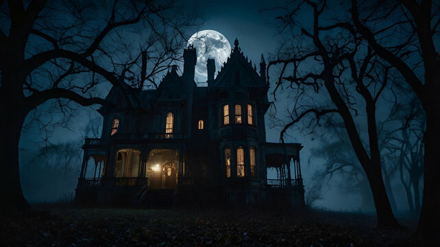 haunted house in the woods