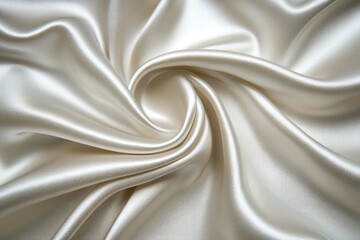 Obraz premium Abstract Swirling Pattern of White Satin Fabric