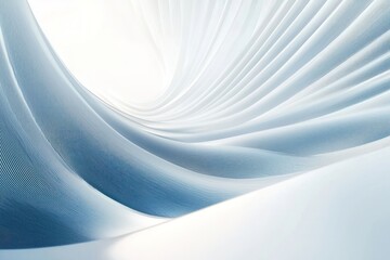 Abstract Blue and White Curving Lines with Soft Light