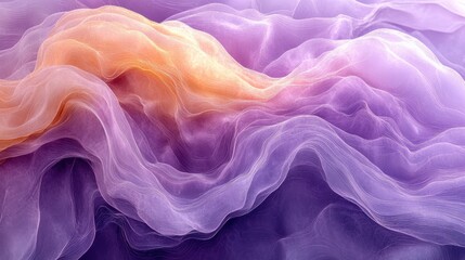 Obraz premium Delicate yellow lines intertwining on a soft lavender backdrop, creating a harmonious visual contrast and elegant aesthetic.