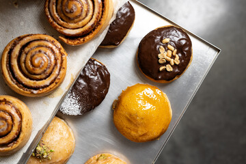 Delicious array of freshly made vegan pastries