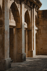 the entrance to the palace