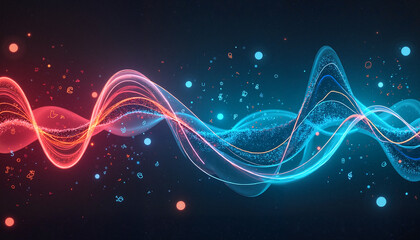 Flowing lines of global currencies on a dark background illustrating financial dynamics