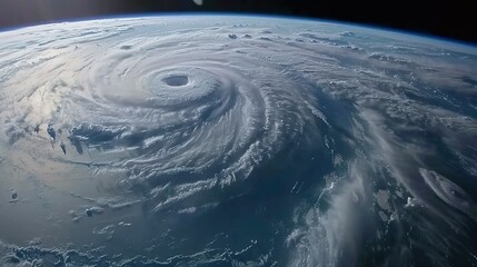 Hurricane Formation Over Earth Viewed From Space