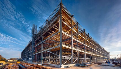 고층 건물의 기초 철골 구조