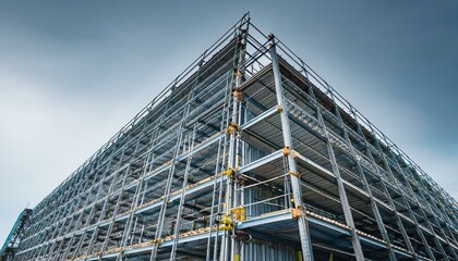 고층 건물의 기초 철골 구조