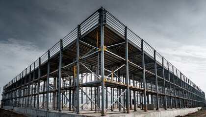 고층 건물의 기초 철골 구조