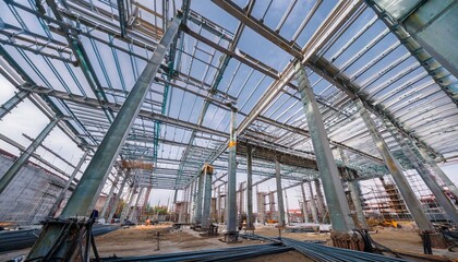 고층 건물의 기초 철골 구조