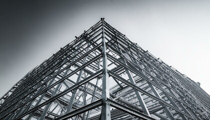 고층 건물의 기초 철골 구조