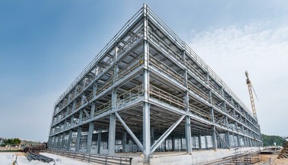 고층 건물의 기초 철골 구조