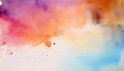 Obraz premium Vintage gradient abstract horizontal background with stains watercolor