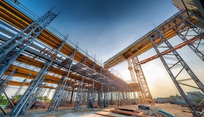 고층 건물의 기초 철골 구조