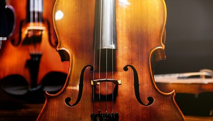 Fototapeta premium 비올라와 첼로 바이올린