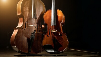 Fototapeta premium 비올라와 첼로 바이올린