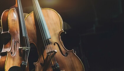 Fototapeta premium 비올라와 첼로 바이올린
