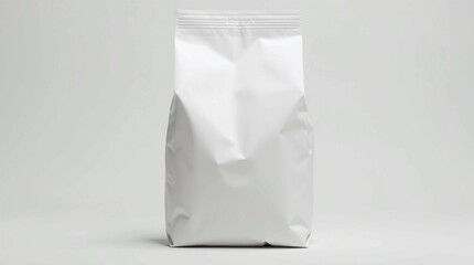 Versatile White Plastic Packaging Bag on Clean White Background