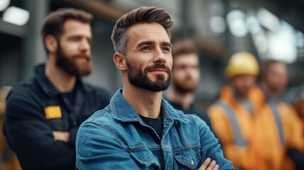 Fototapeta premium Workplace Safety Trainer Promotes Awareness and Prevention