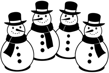  Christmas and New Year icons silhouette illustration on white.