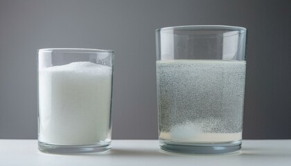 용액속에 입자가 쌓이는 장면