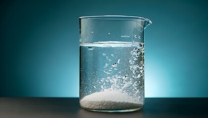 용액속에 입자가 쌓이는 장면