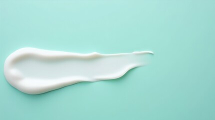 Cream Cosmetic Anti-Aging Texture Stroke Composition Isolated on Blue Background. Hyaluronic Acid Skincare Moisturizer Product