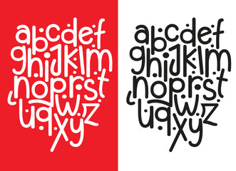 Vector hand drawn typeface in graffiti style.