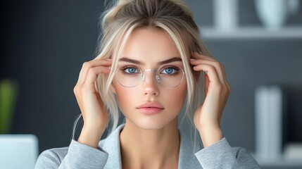 Fototapeta premium Stress and anxiety in workplace. Lower productivity. Corporate office environment.