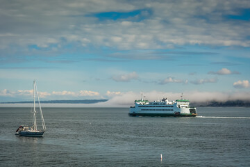 Washington State Ferry departing Port Townsend for Whidbey Island