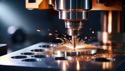 금속 부품을 가공하는 장면