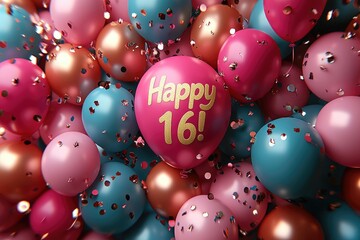 Sweet sixteen: text happy 16 years, the milestone birthday with joy and festivity, the transition from childhood to young adulthood with cherished memories, family, and friends