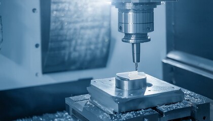 금속 부품을 가공하는 장면