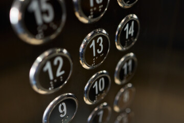 A Modern Elevator Control Panel featuring Floor Buttons for convenient access and aesthetics