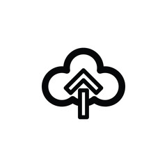 Icon Arrow Upload in Cloud vector illustration