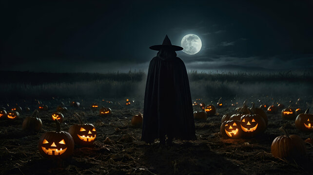 halloween background with house